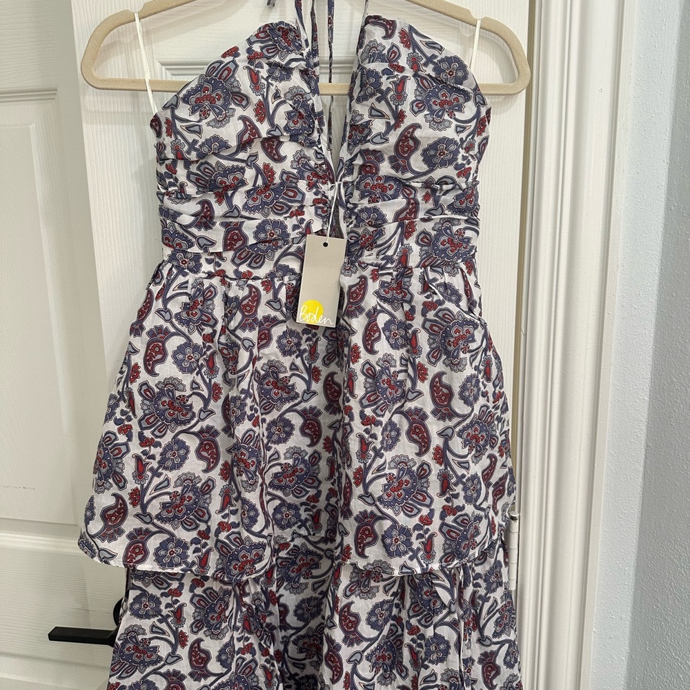 Boden Ruched Tiered Maxi Dress, Size 6